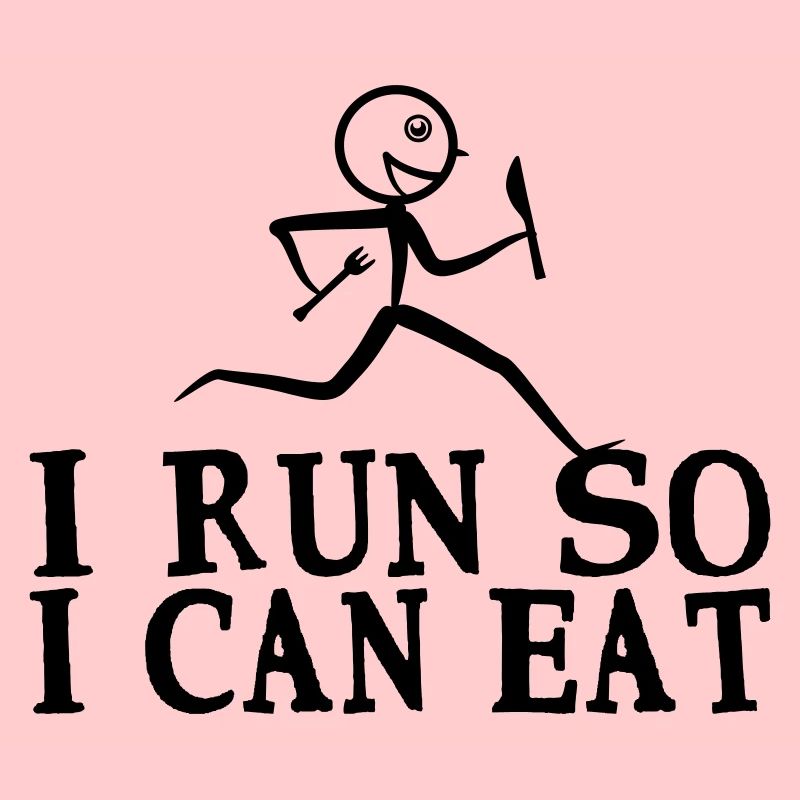 Running stick figure - run to eat