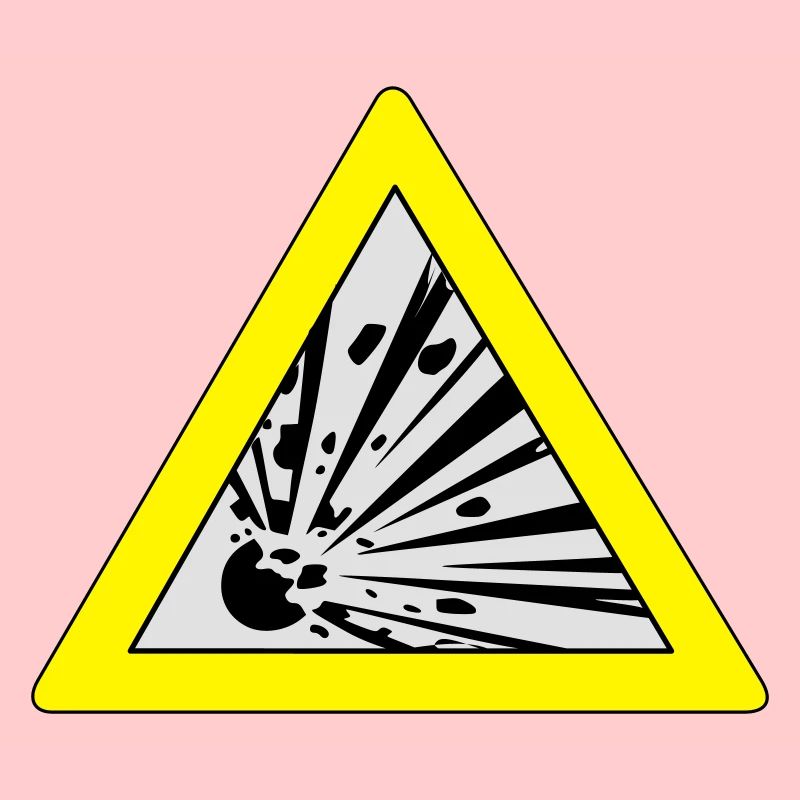 Trafic signe explosion