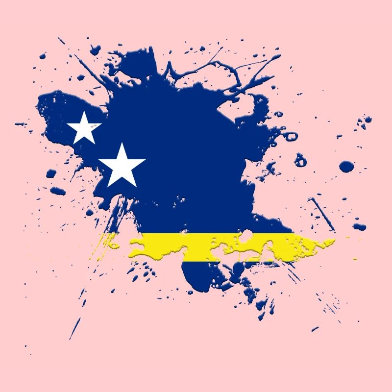 Le drapeau de Curaçao comme une touche de couleur