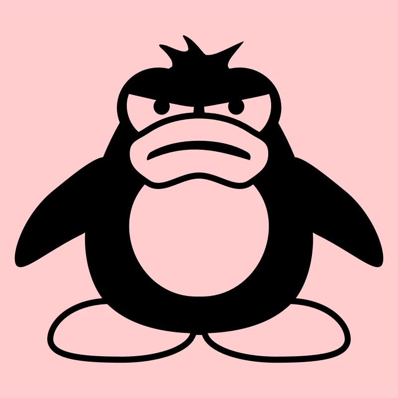 Pinguin Sauer Wütend Unglücklich schlecht gelaunt