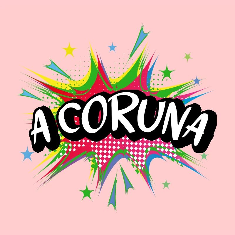 A Coruna Spain City Pop Art Comic Art