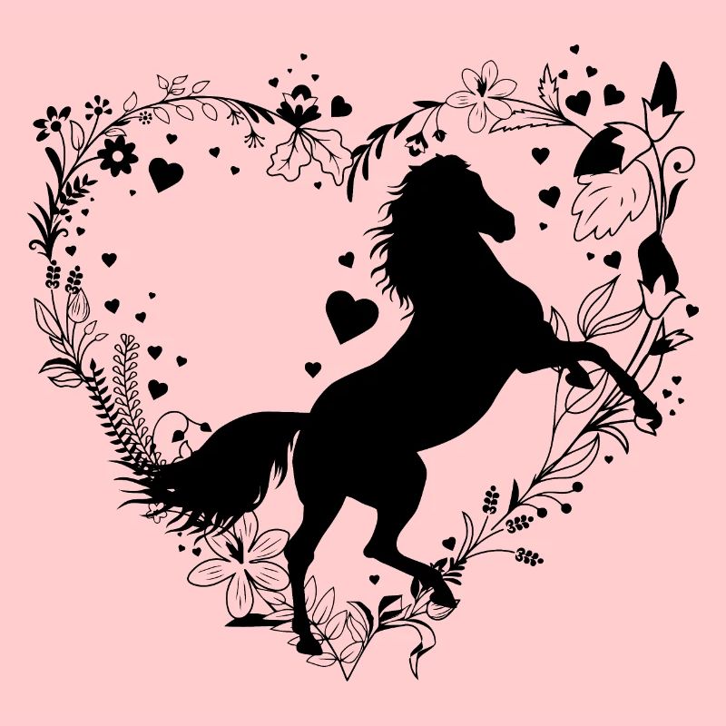 Fleurs et coeurs de cheval