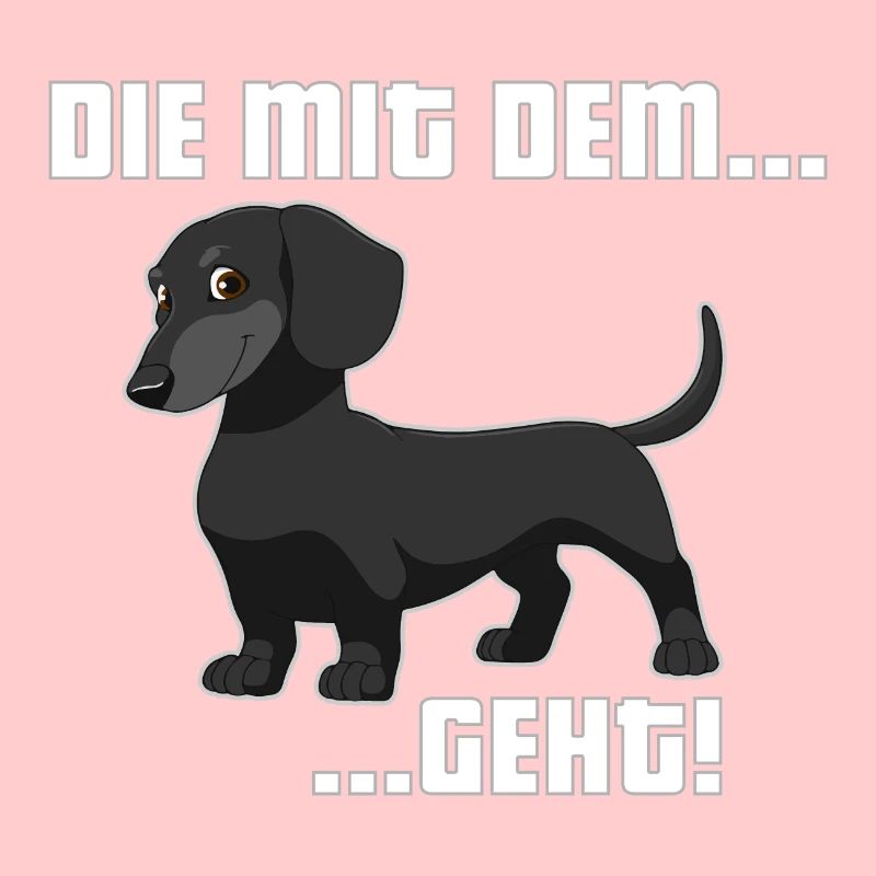 Die mit Dackel - Dachshund - geht