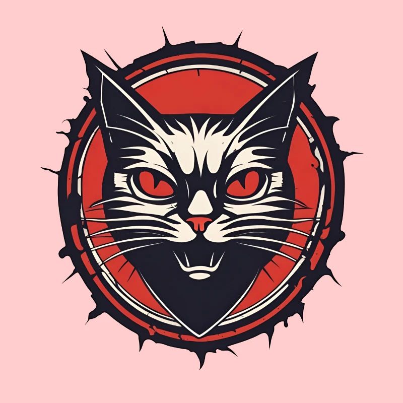 Devilish Cat / Kitty / Gothic / Halloween