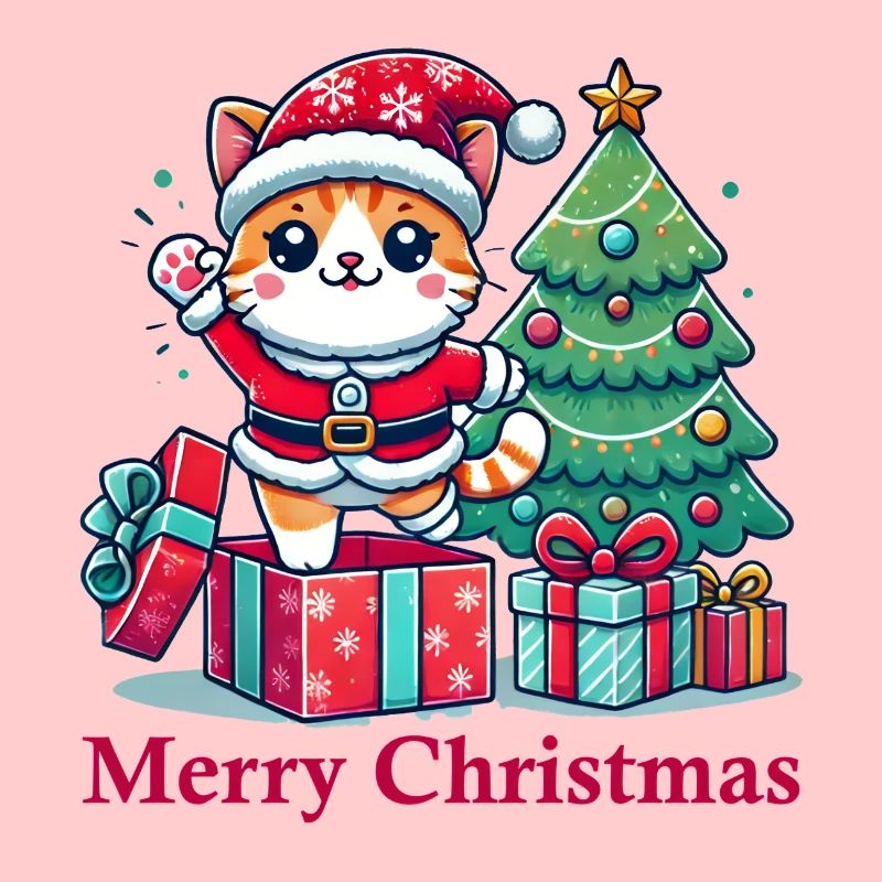 Chat Joyeux Noël High Five 4 1
