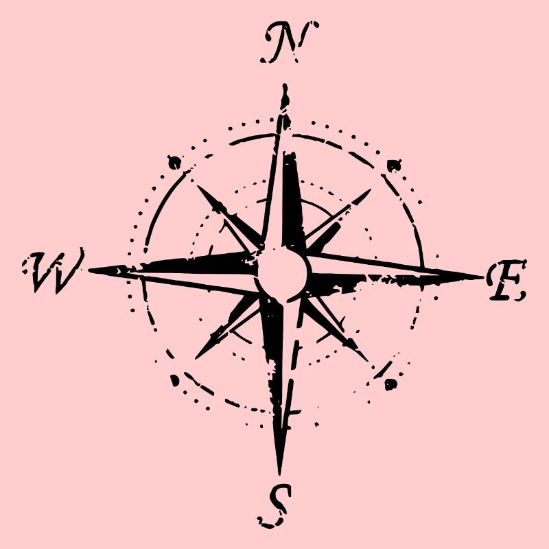 Windrose with the cardinal points