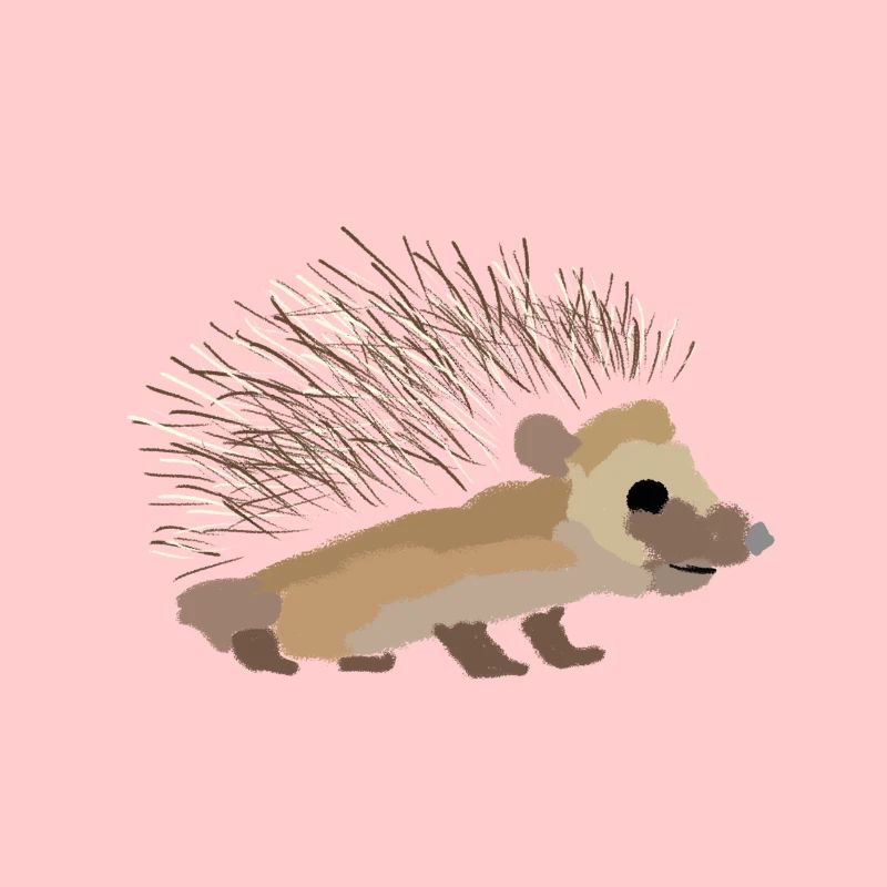 Igel gemalt