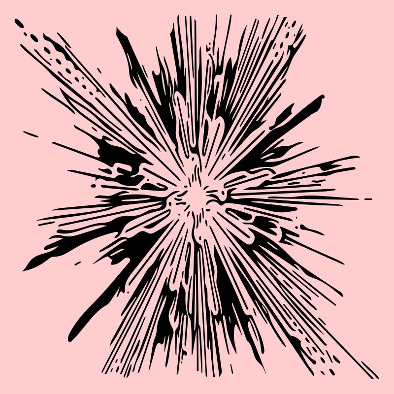 Explosion - Vintage Vector Lines
