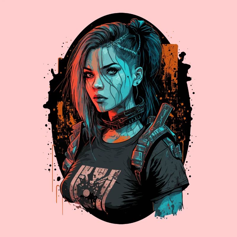 Erstaunliche digitale Illustration eines atemberaubenden Punk