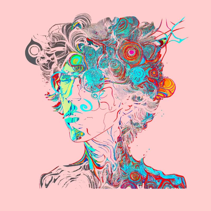 Psychedelisches Artwork, Brille - Open Mind