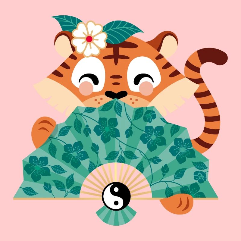 Tiger with fan