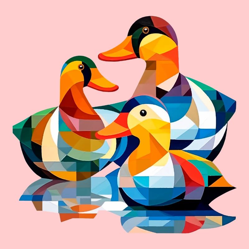 Ducks Cubism 2