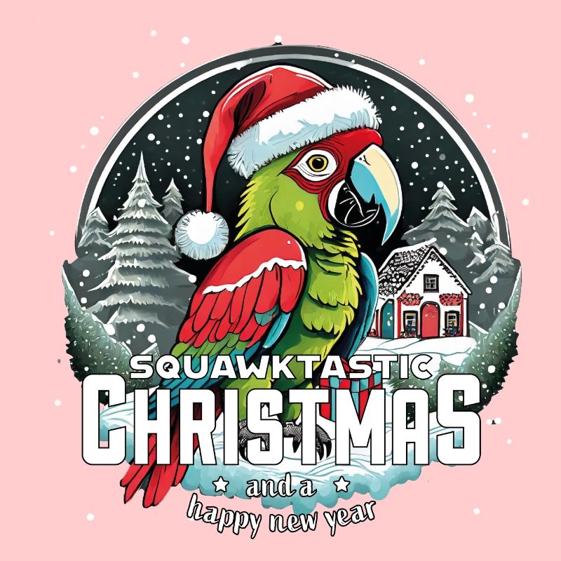 Perroquet de Noël - Noël squawktastic