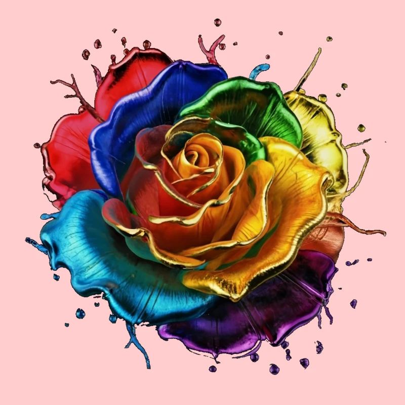 Bunte Blüte in den Farben des Regenbogens