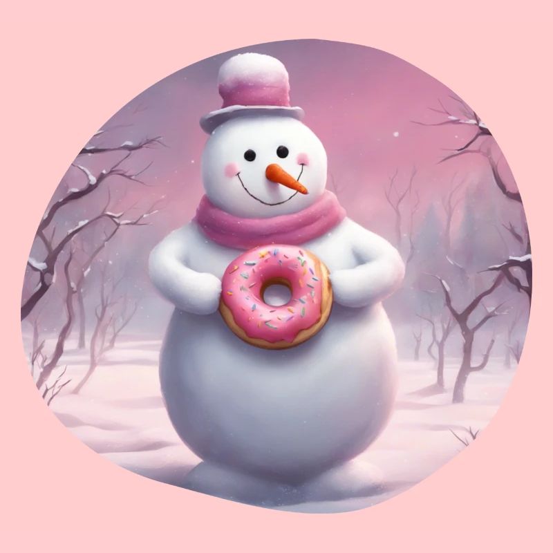 Schneemann mit Donut