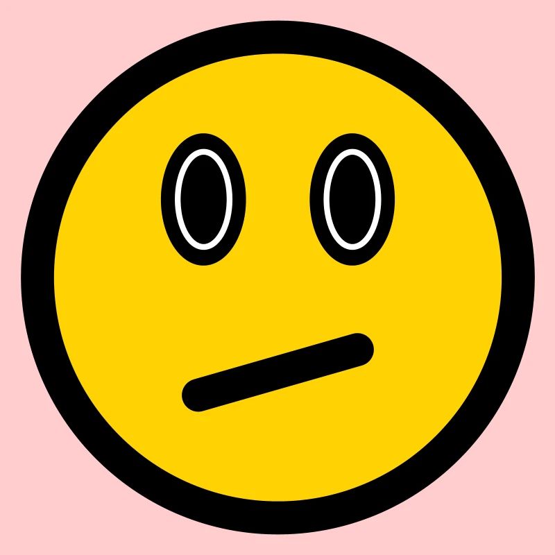 Neutral Emoticon - Image Symbol - Stroke Face