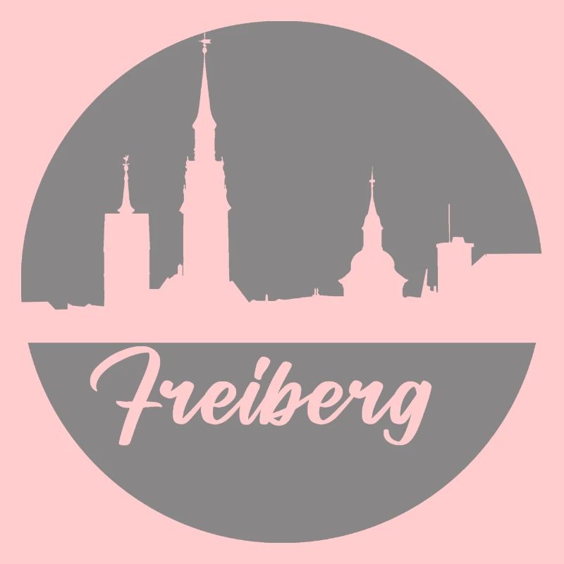 grau, skyline, kreis, scherenschnitt,freiberg