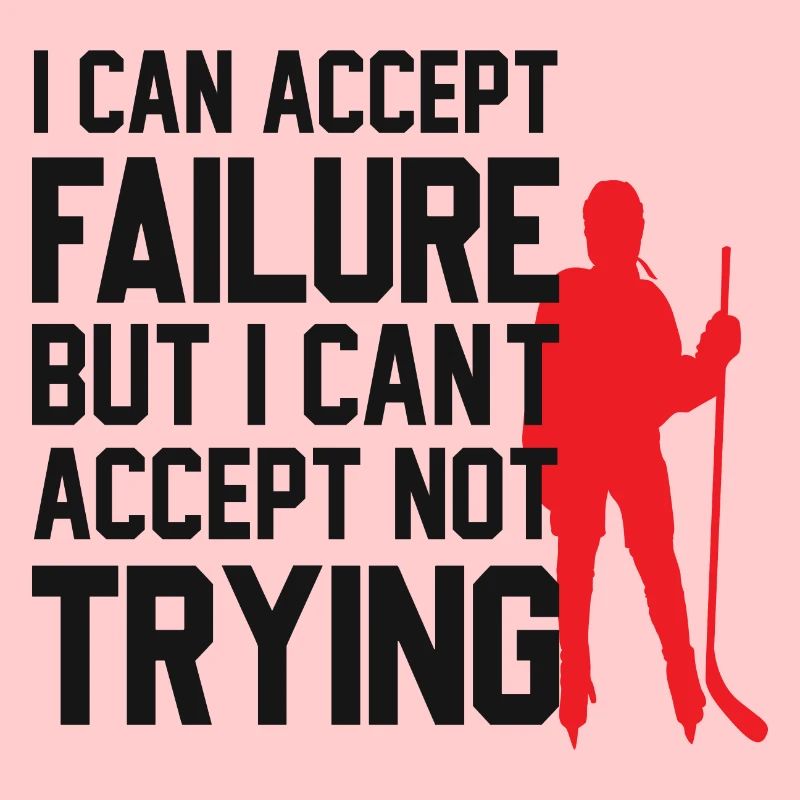 Cooles Eishockey Design mit motivierendem Spruch
