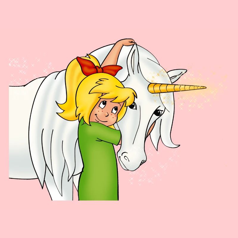 Bibi Blocksberg mit Einhorn Goldhörnchen