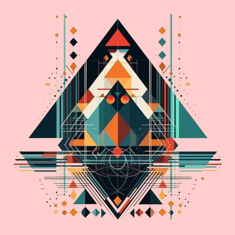 Cool geometric ethno motif