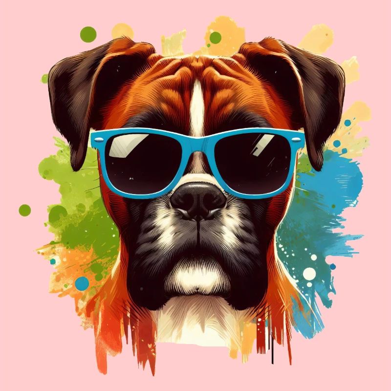 Bunte Boxer-Hund-Splash-Kunst