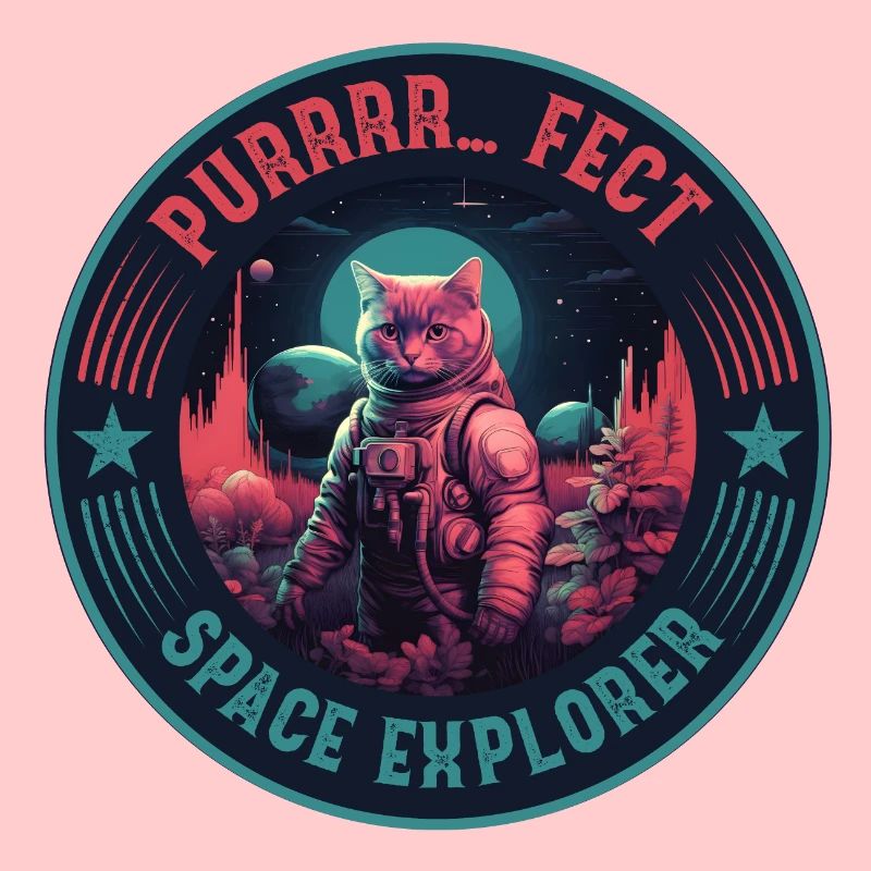Astronaute Bengal Cat Retro Space Explorer