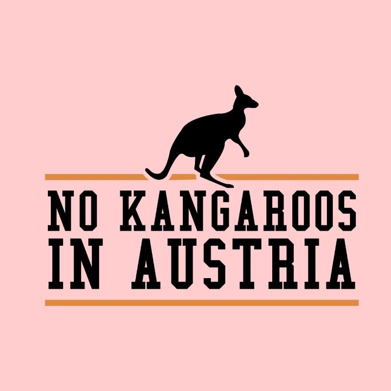 Kangaroo Silhouette Austria Oesterreich Geschenk