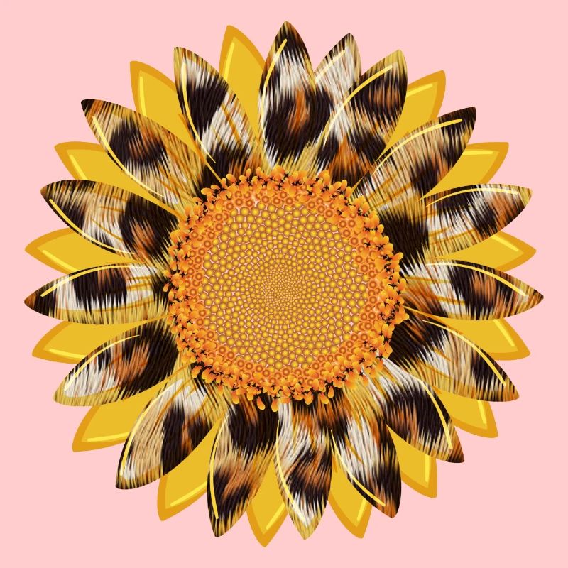 Conception de sublimation de léopard de tournesol