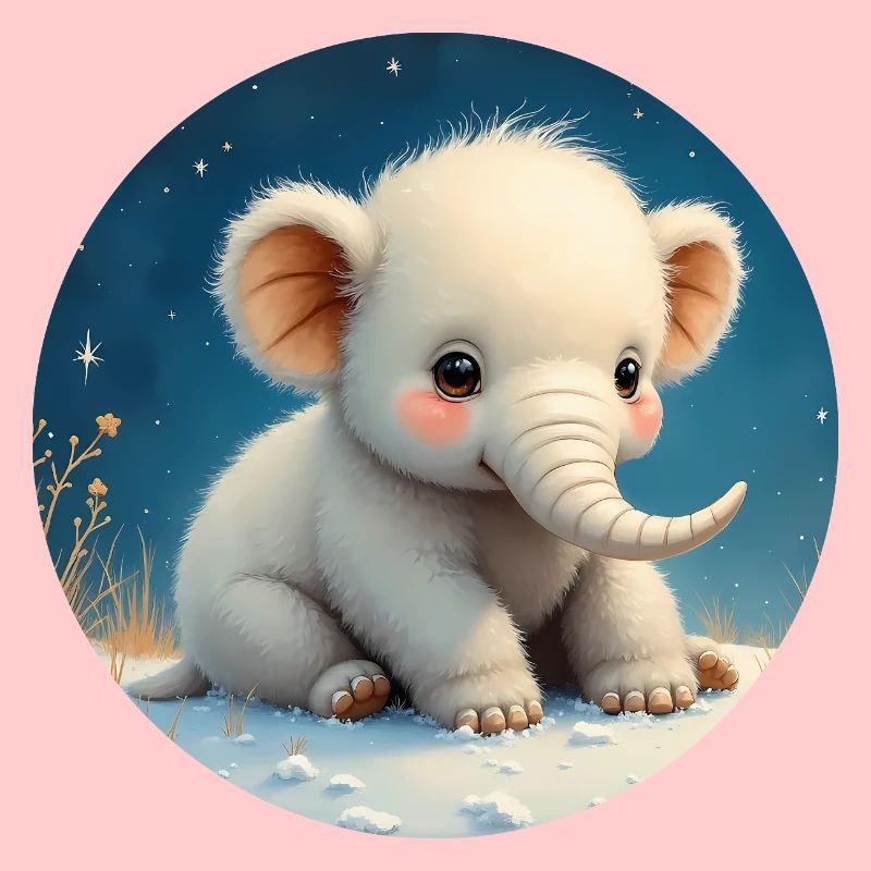 Bébé Éléphant sur le Sable