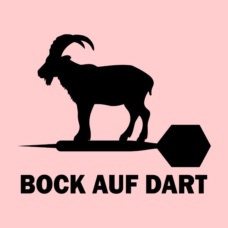 Bock auf Dart Spruch Wurfspieß Geschenk