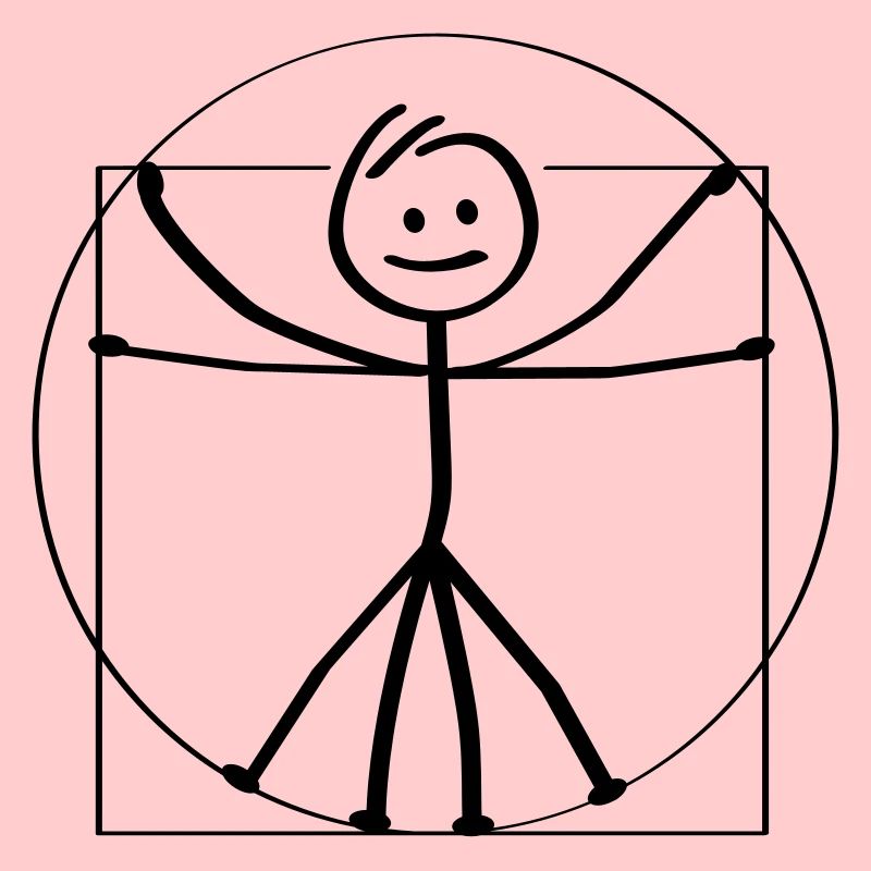 Vitruv und Vitruvian. Leonardo da Vinci.