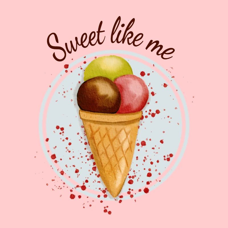 Eistüte / Eis Watercolor