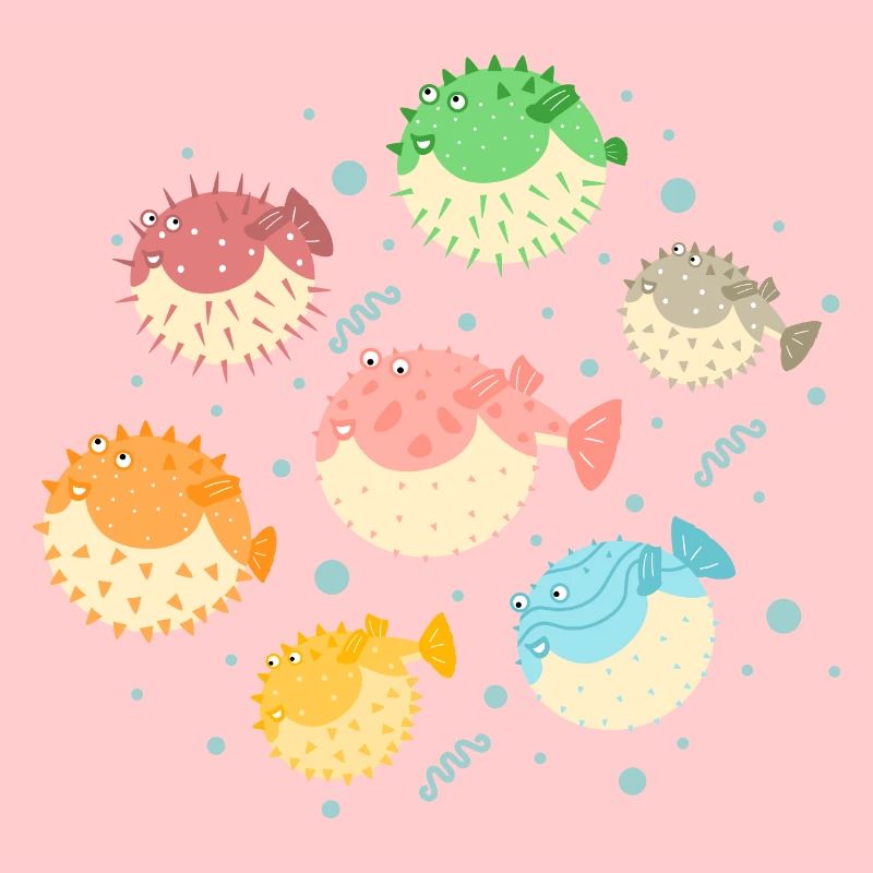 Colorful Puffer Fish