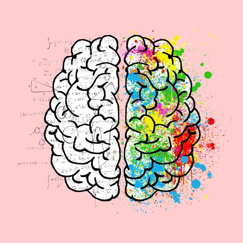 T-shirt brain comic math art
