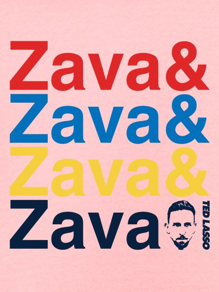 Ted Lasso Zava Schriftzug Bunt