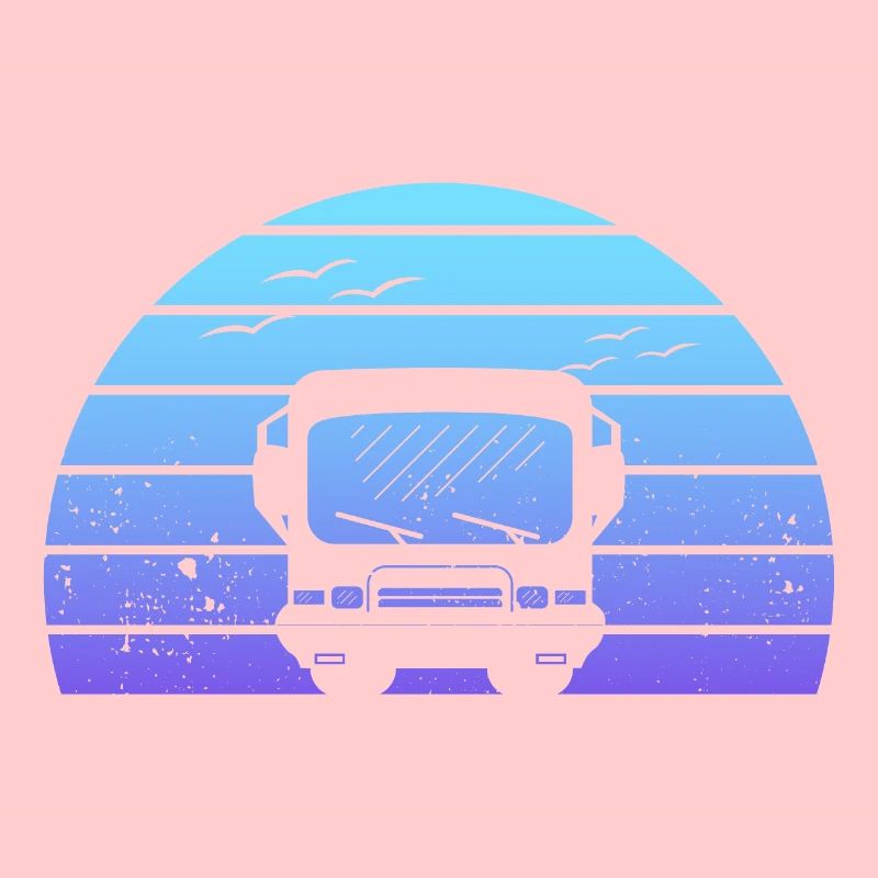 Classic Motorhome Silhouette at Sunset Gift