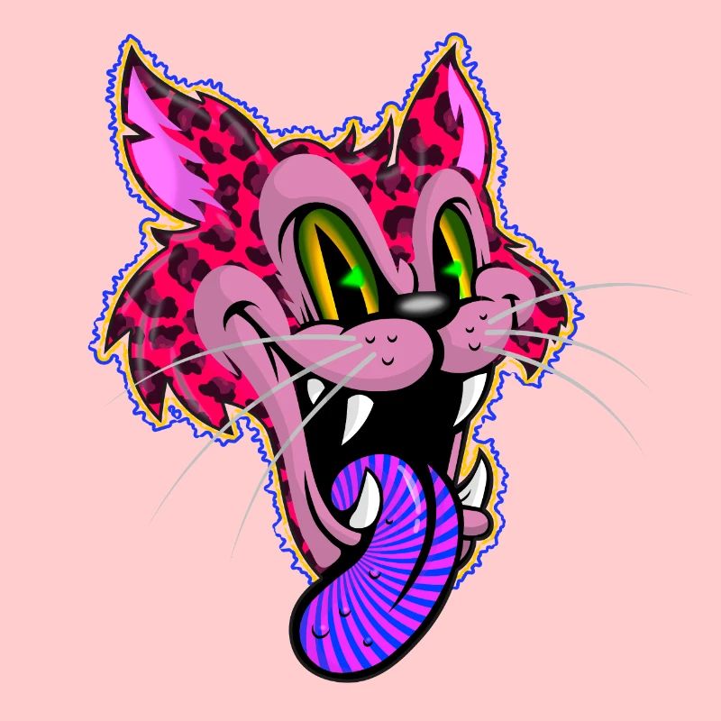 Leopard Comic Psychedelisch