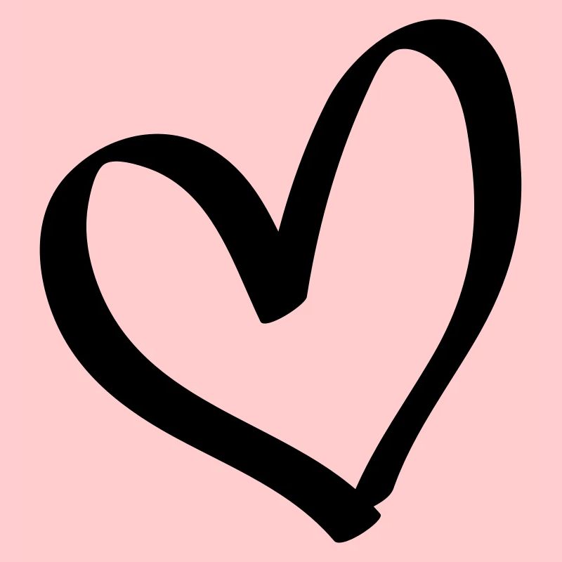 Süßes gemaltes Comic Herz