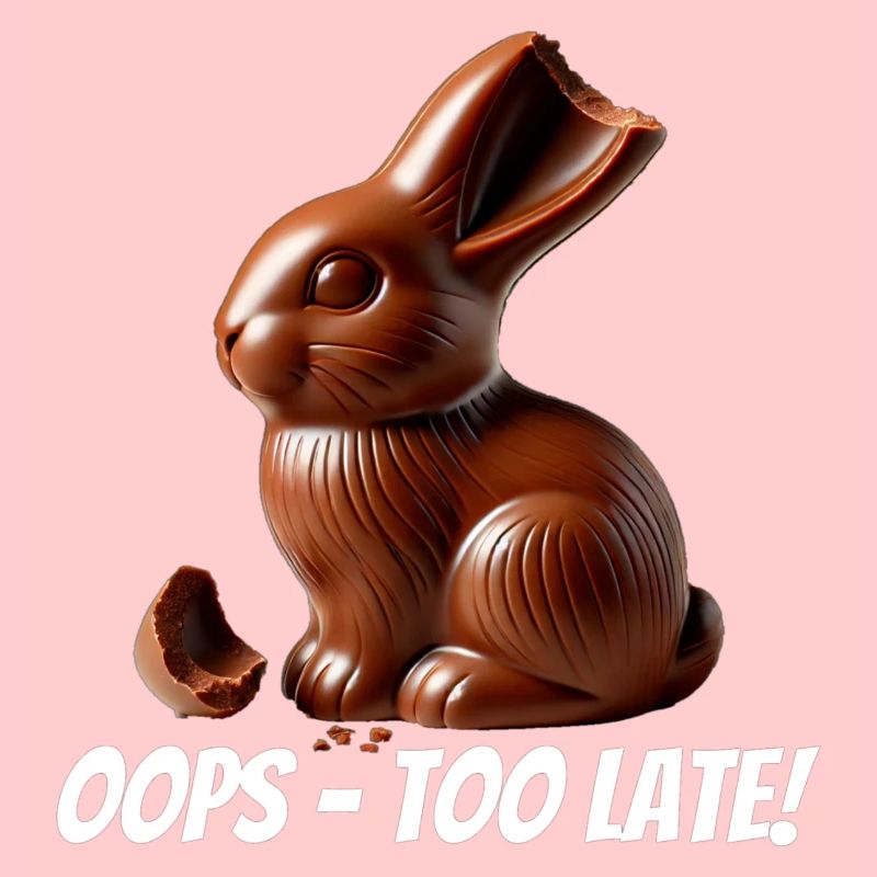 Oops – zu spät! Zerbrochener Schoko-Osterhase