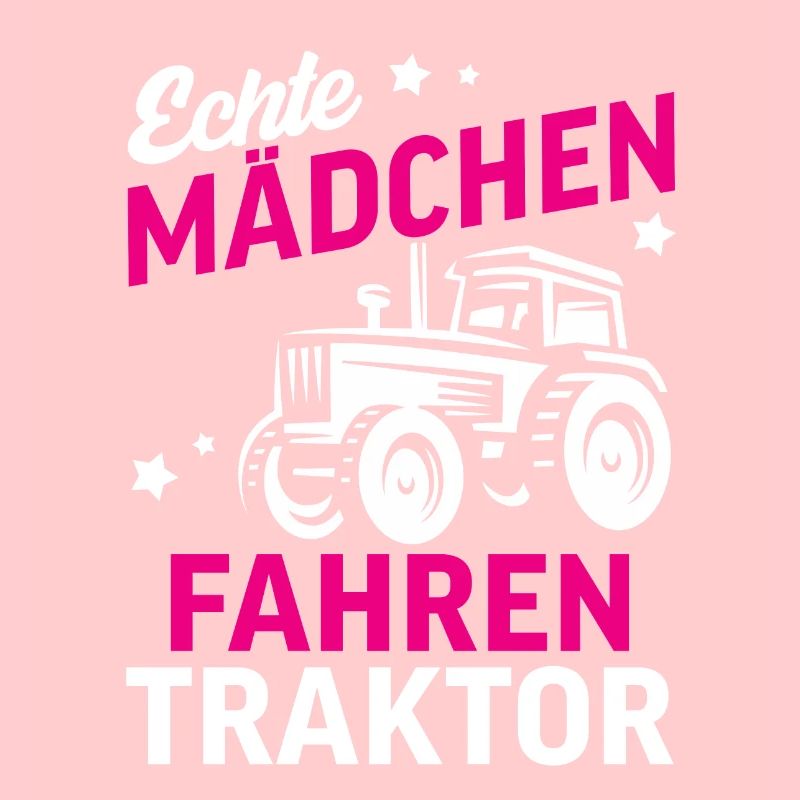 Echte Mädchen fahren Traktor
