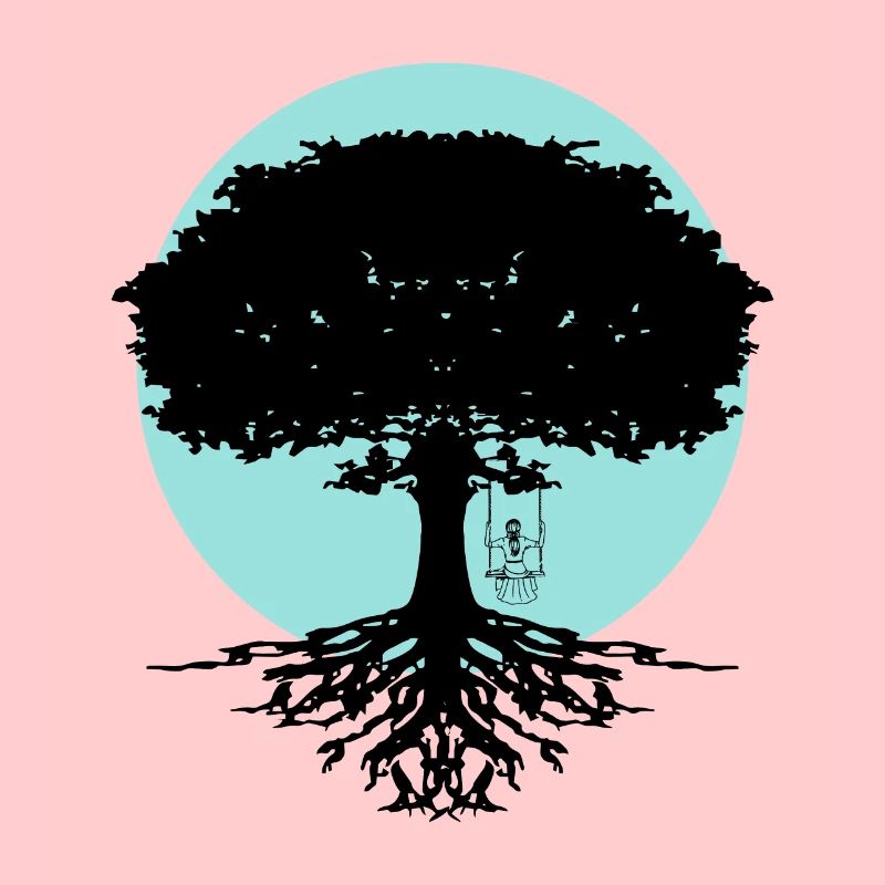 Mädchen Schaukelt am Baum