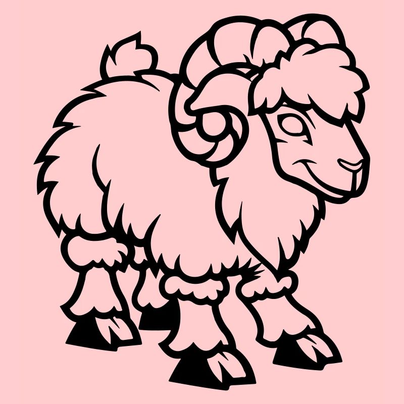 schaf comic steinbock