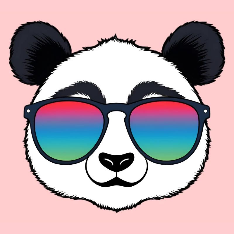 Panda Regenbogen-Sonnenbrille