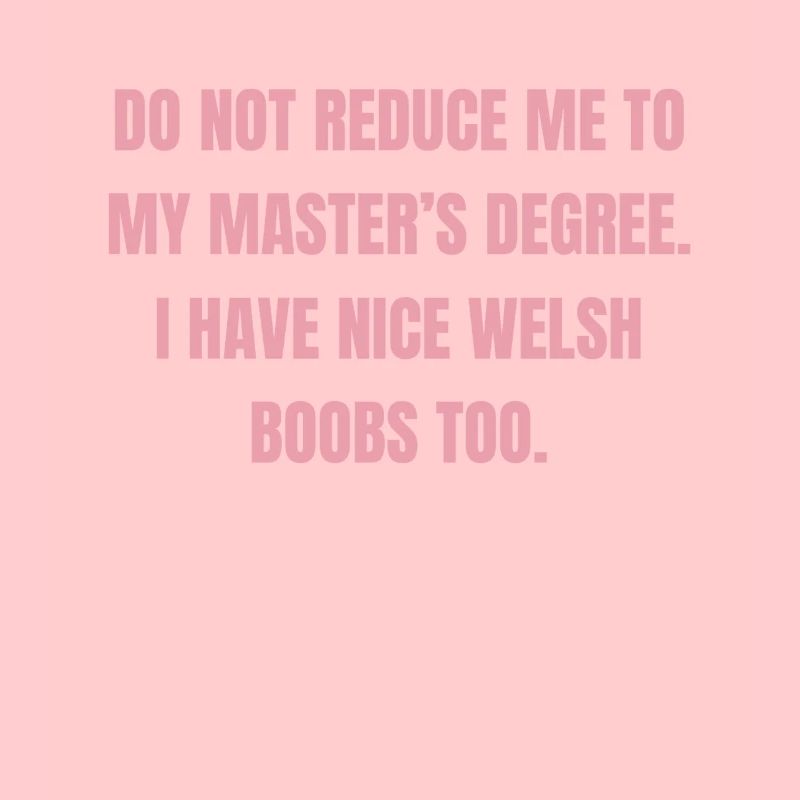 Masterabschluss von Waliserin