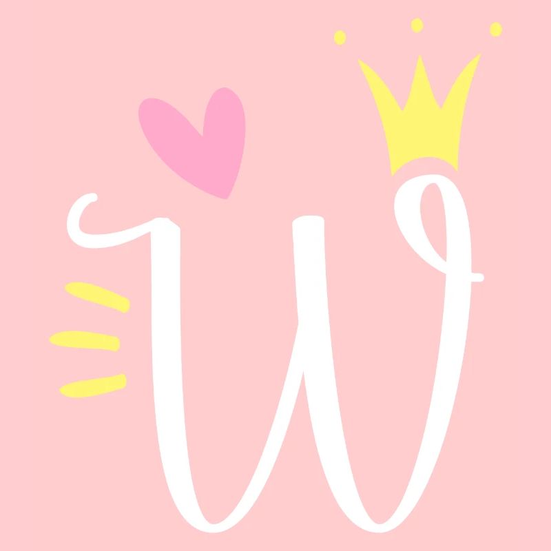 Lettre W Lettre initiale Couronne