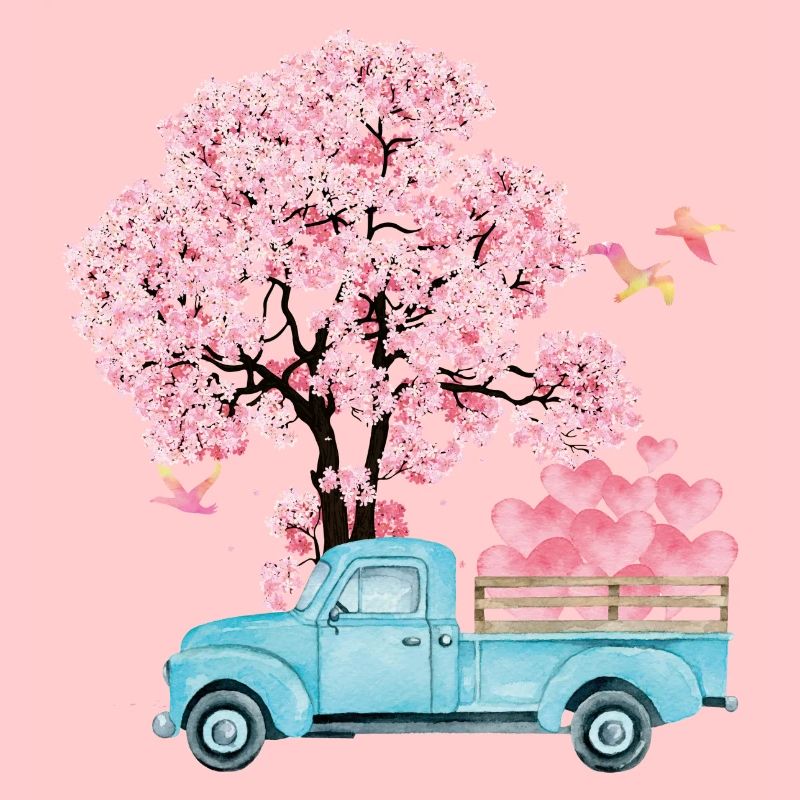 tree bird spring watercolour