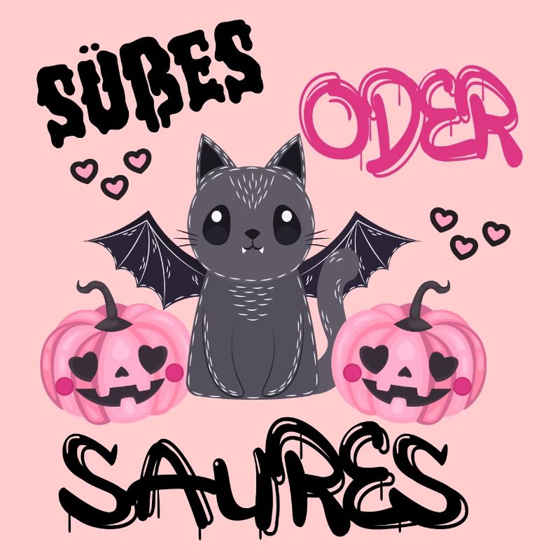 süßes oder saures Halloween Design - Vampirkatze