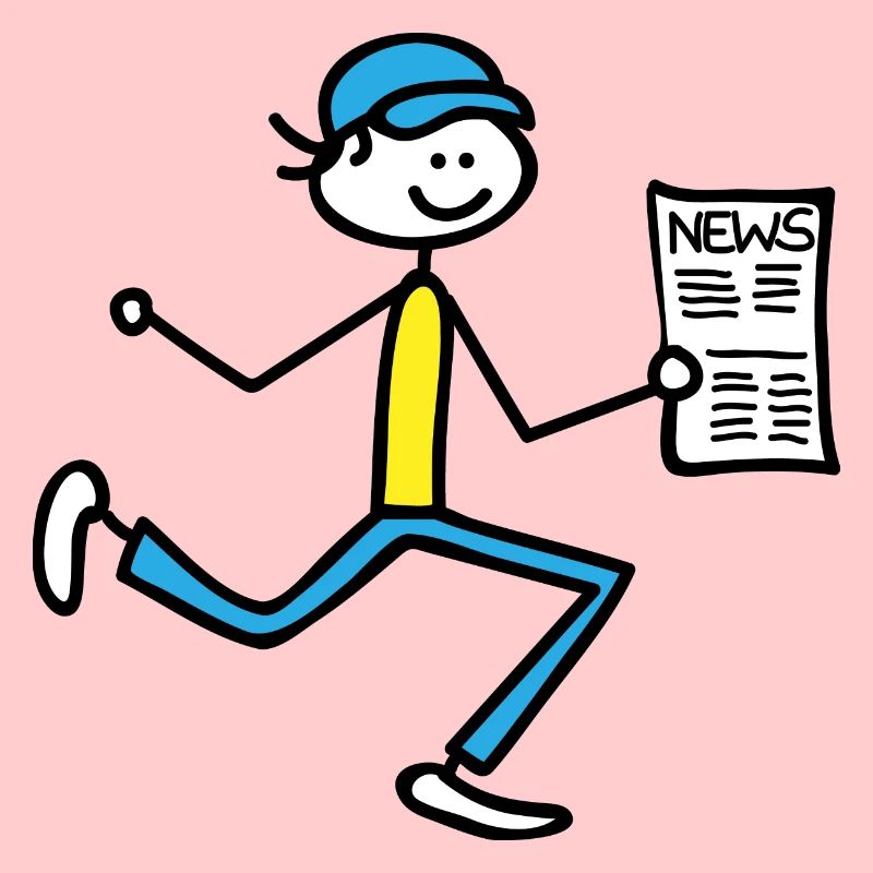 Mann mit Zeitung