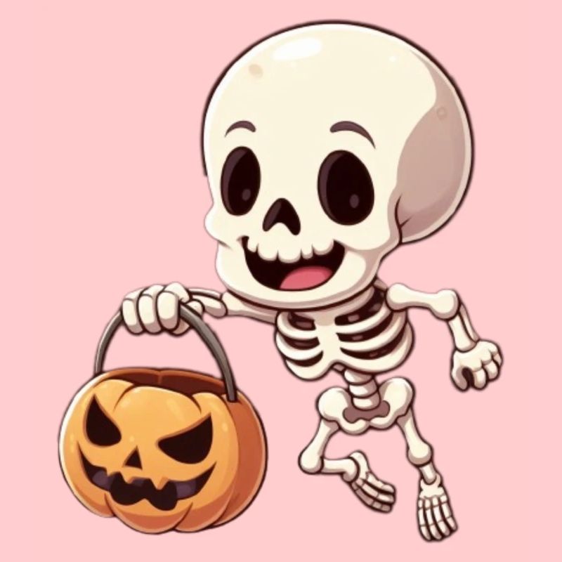 halloween squelette heureux