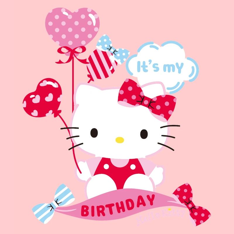 Hello Kitty Mit Ballons Geburtstags Design